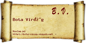 Bota Virág névjegykártya